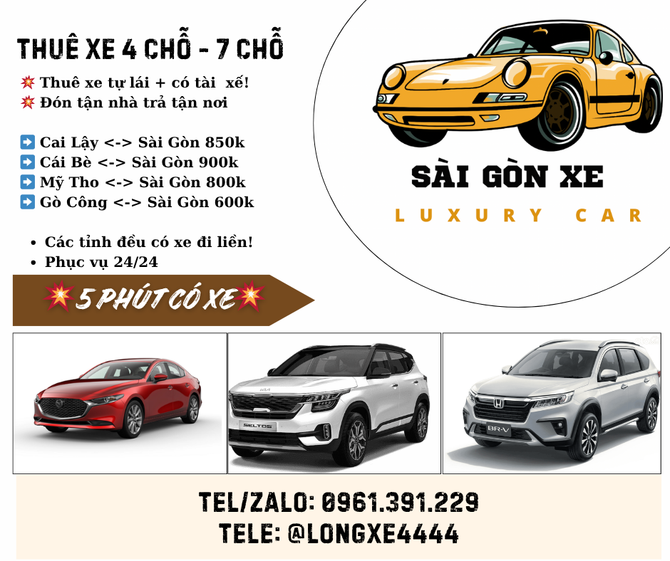 Thuê xe đi Tiền Giang